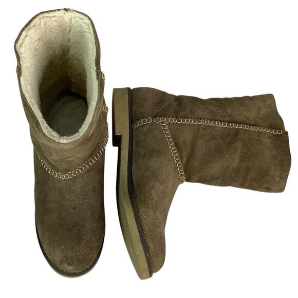 Coolway Azalea Brown Suede Fleece Lined Winter Women Mid Calf Boots Sz 38/US 7.5 - Picture 1 of 10